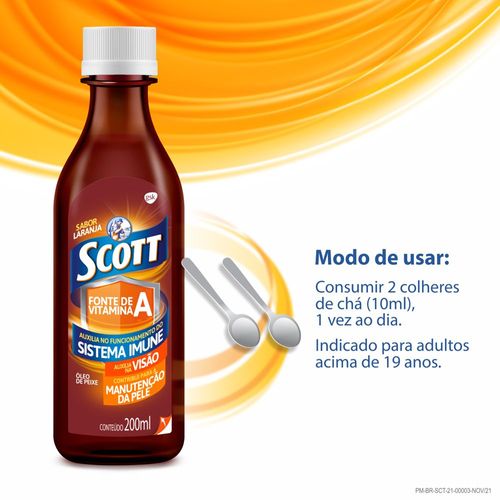 Emulsão Scott Laranja 200ml