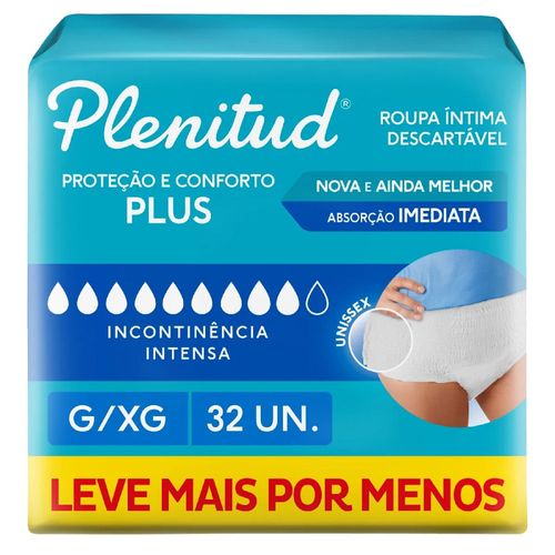 Roupa Íntima Plenitud Protect Plus G/XG 32 Unidades