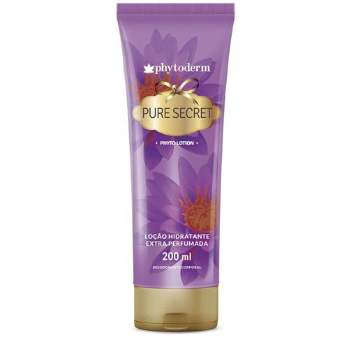 Loção Hidratante Corporal Extra Perfumada Phytoderm Lotion Pure Secret 200ml