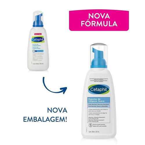Cetaphil Espuma de Limpeza Facial Suave 236ml