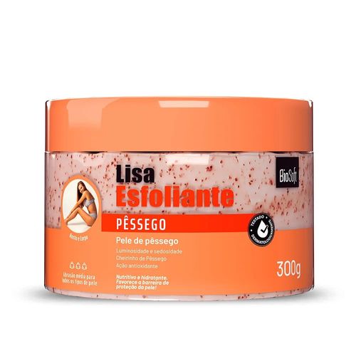 Creme Lisa Esfoliante Pêssego Bio Soft 300g
