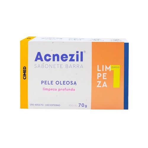 Acnezil Sabonete Barra 70g Pele Oleosa