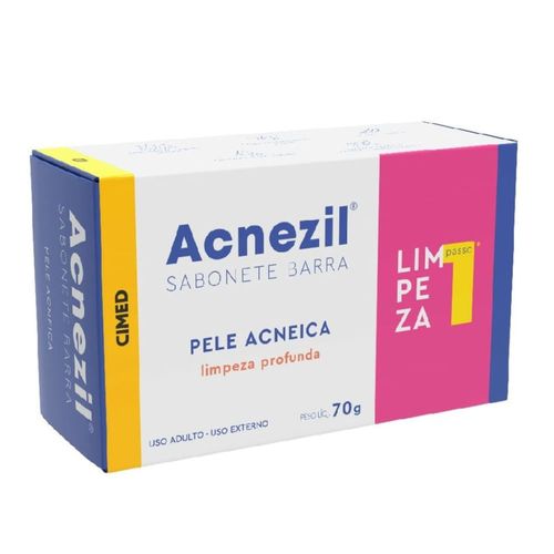 Acnezil Sabonete Barra 70g Pele Acneica