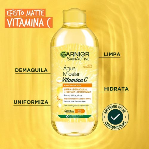Água Micelar Garnier Skinactive 400ml Antioleosidade