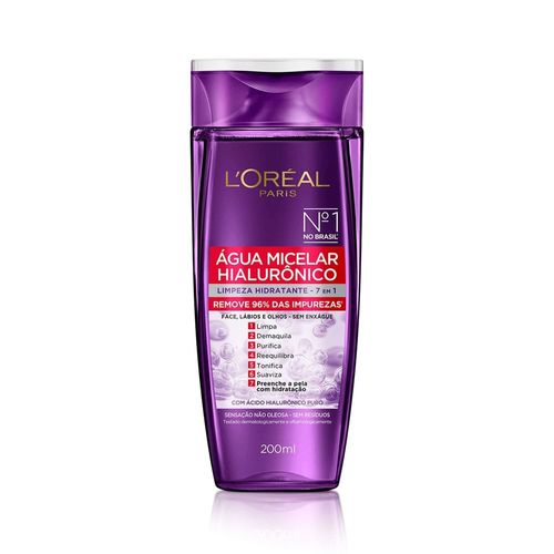 Água Micelar Loreal com Ácido Hialurônico 200ml