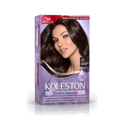 Tintura Koleston Brilho Intenso Castanho Médio Acinzentado 41