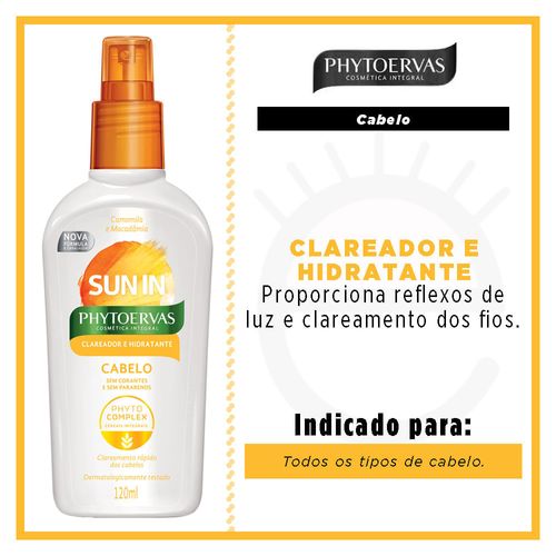 Phytoervas Sun-In Clareador e Hidratante Cabelo 120ml