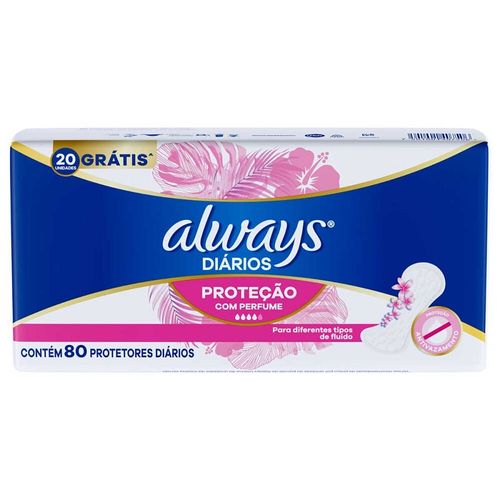 Protetor Diário Always com Perfume 80 unidades