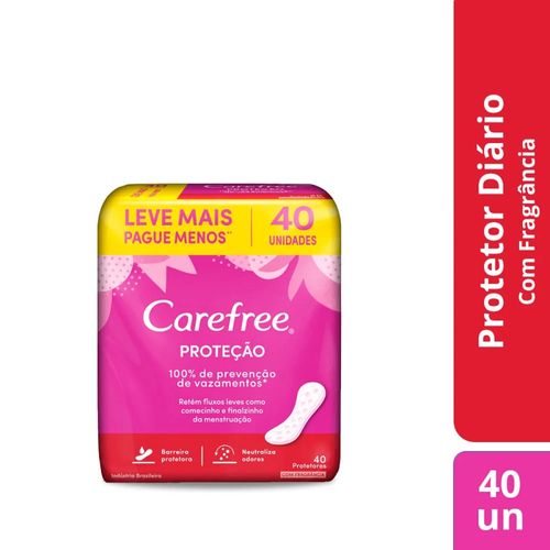 Protetor Diário Carefree Proteção Com Perfume 40 unidades