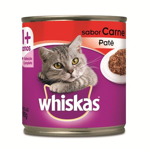 Ração Gato Whiskas Carne Lata 290g
