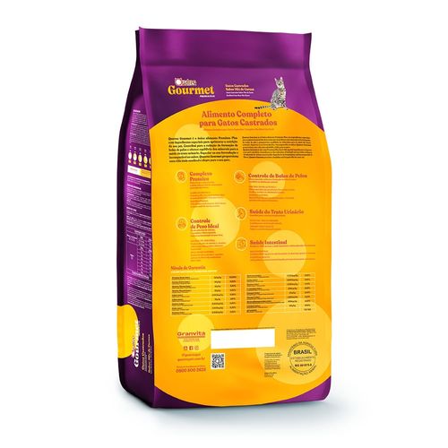 Ração Quatree Gourmet Gatos Castrados Sabor Mix De Carnes 3kg