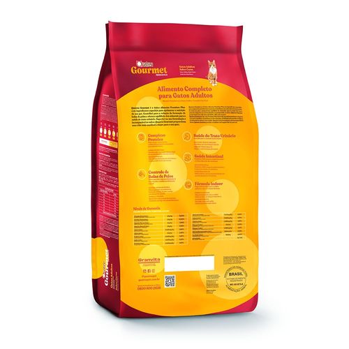 Ração Quatree Gourmet Gatos Adultos Sabor Carne 1kg