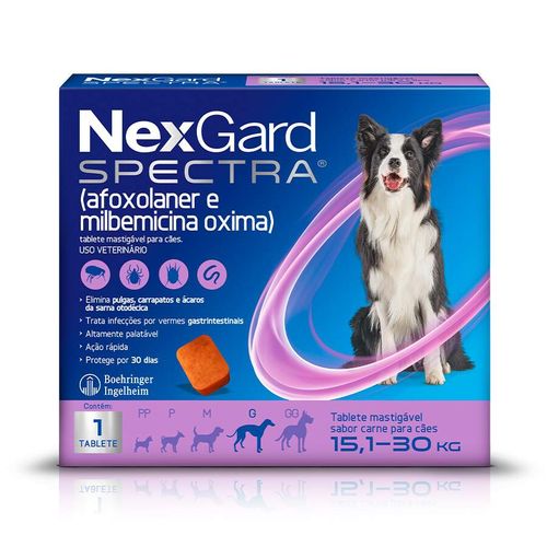 NexGard Spectra Cães de 15,1 a 30kg 1 Tablete