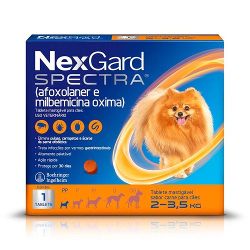 NexGard Spectra Cães de 2 a 3,5kg 1 Tablete