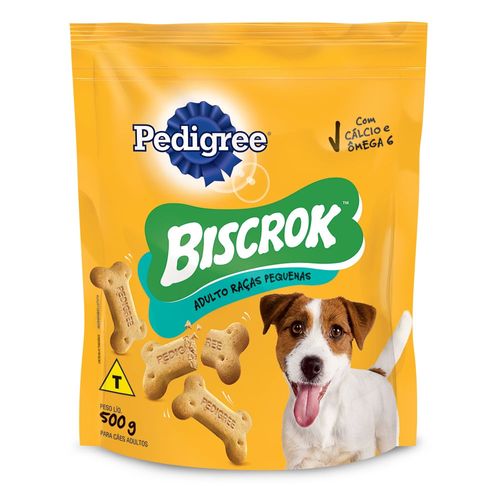 Biscoito Pedigree Biscrok Adulto Raça Pequena 500g