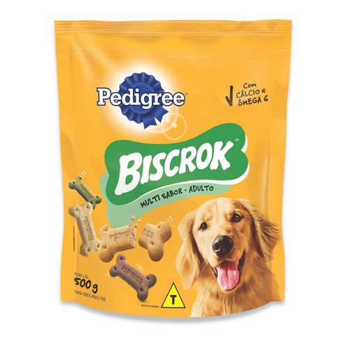 Biscoito Pedigree Biscrok Adulto Multi Sabor 500g