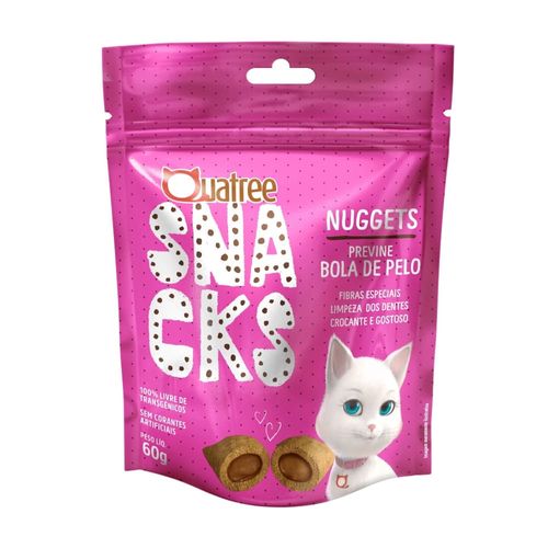 Quatree Snacks Para Gatos Sabor Nuggets 60g
