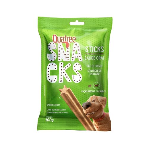 Quatree Sticks Sabor Menta para Raças Médias e Grandes 100g