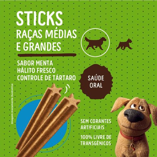 Quatree Sticks Sabor Menta para Raças Médias e Grandes 100g