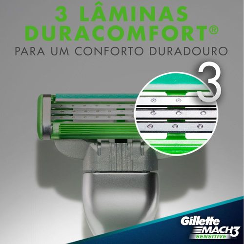Carga para Aparelho de Barbear Gillette Mach3 Sensitive 4 Unidades