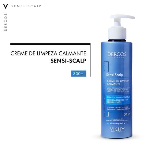 Vichy Dercos Sensi Scalp Creme Limpeza Calmante 300ml