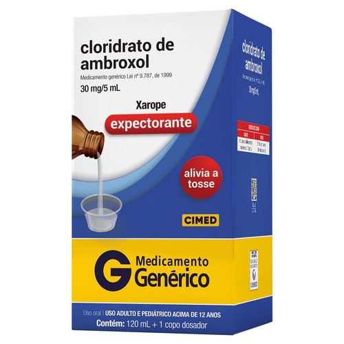 Cloridrato de Ambroxol 6mg Cimed Genérico Xarope 120ml