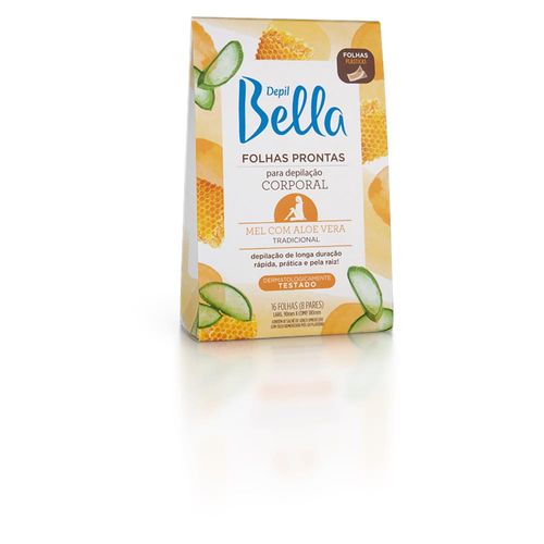 Folhas Depilatórias Prontas Depil Bella Corporal 16 Unidades