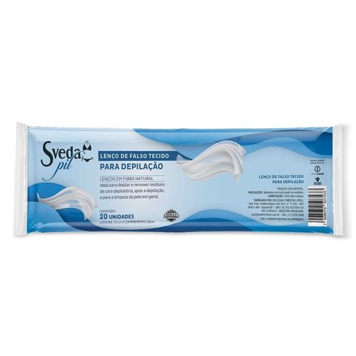 Lenço Depilátorio Sveda Pil Branco 20 Unidades