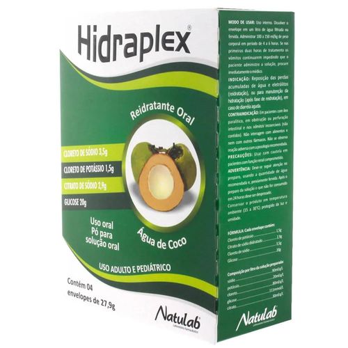 Hidraplex Sabor Água de Coco Pó 4 Sachês de 27,9g