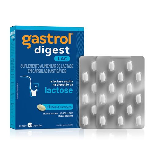 Enzima Lactase Gastrol Digest Lac 30 Cápsulas