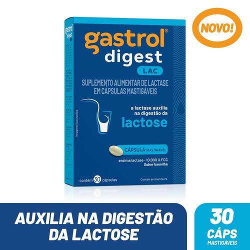 Enzima Lactase Gastrol Digest Lac 30 Cápsulas