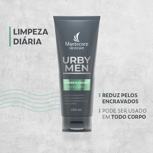 Sabonete Líquido Corpo e Rosto Urby Men 150ml