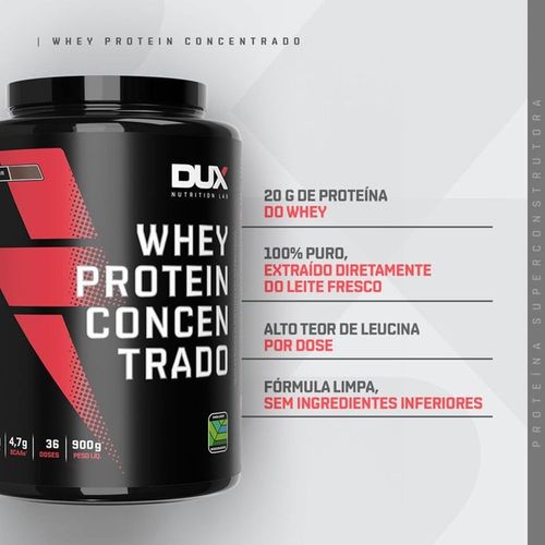 Whey Protein Concentrado Dux Chocolate 900g