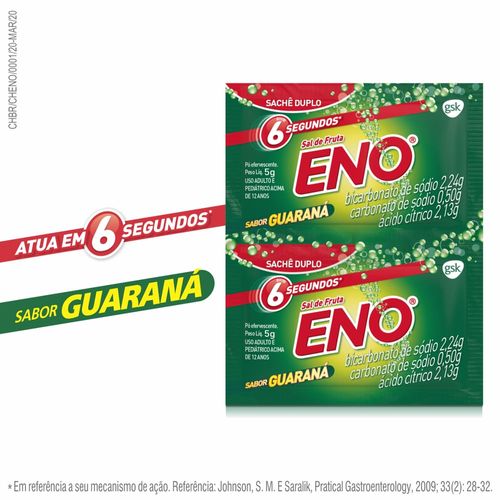 Sal De Fruta Eno Guaraná 2 Envelopes