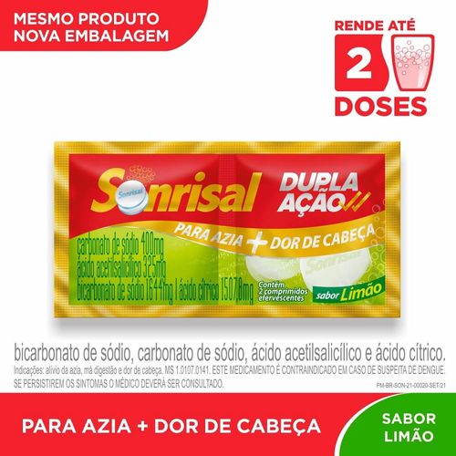 Sonrisal Sabor Limão 2 Comprimidos Efervescentes