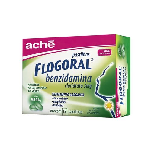 Flogoral 3mg Menta 12 Pastilhas