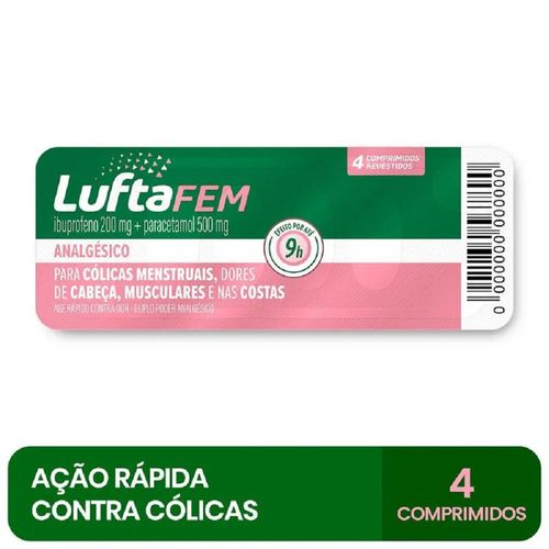Analgésico LuftaFEM 4 Comprimidos