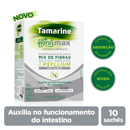 Tamarine Fibras Max Sem Sabor 10 Sachês 6,5g Cada
