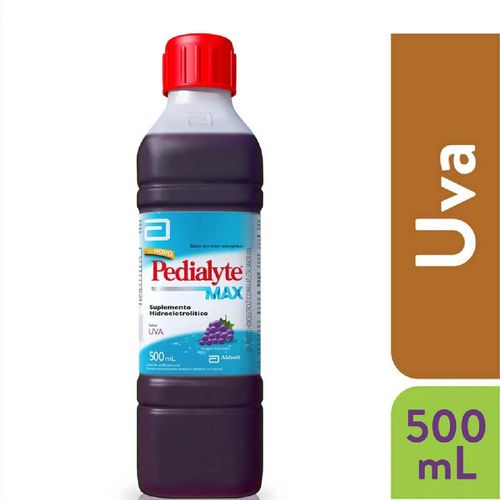 Pedialyte Max Sabor Uva Solução 500ml