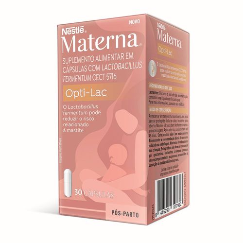 Materna Optic-Lac Nestlé Pós-Parto 30 Cápsulas