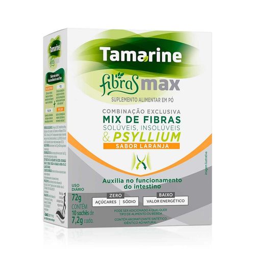 Tamarine Fibras Max Sabor Laranja 10 Sachês 7,2g Cada