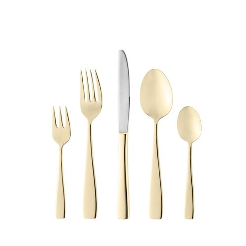 Faqueiro Wolff Pisa em Aço Inox Dourado - 30 Peças