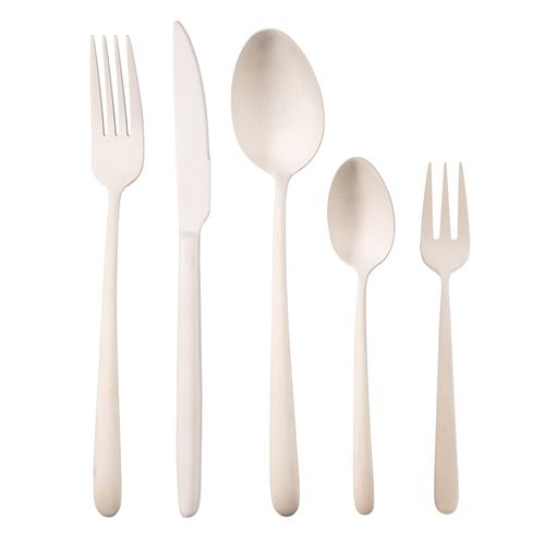 Faqueiro Wolff Viena em Aço Inox Champanhe Fosco - 30 Peças