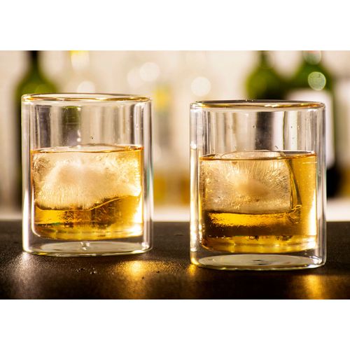 Conjunto 2 Copos Parede Dupla de Whisky  300ml Borossilicato