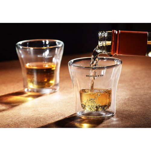 Conjunto 6 Copos de Shots de Parede Dupla 100ml Bugatti