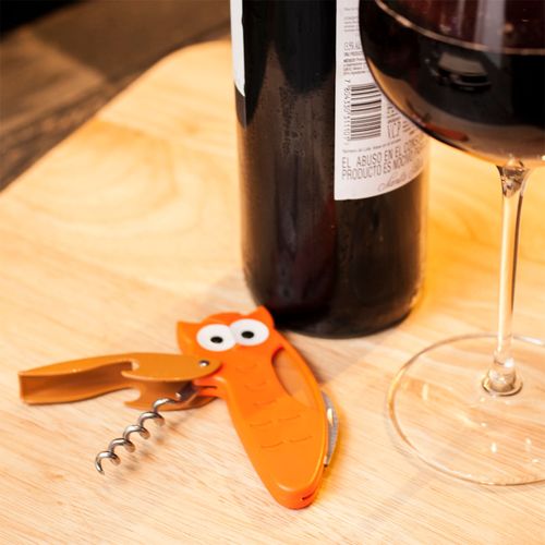 Saca Rolhas Coruja Abridor Garrafa Vinho Tradicional Prana