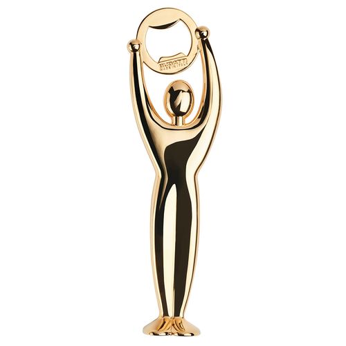 Abridor Garrafa Banhado Ouro 24kl Dourado Luxo Gym Bugatti