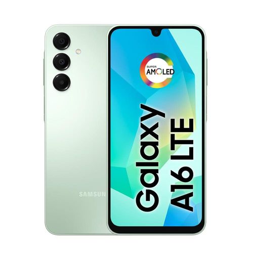 Smartphone Samsung Galaxy A16 Verde Claro, 256GB, 4GB RAM, Câmera de até 50MP, Tela 6.7", NFC, IP54, Bateria 5000 mAh e Processador Helio G99