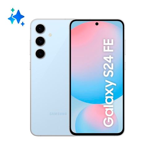 Smartphone Samsung Galaxy S24 FE 5G Azul 128GB, 8GB RAM, Galaxy AI, Câmera Traseira 50MP, Tela 6.7" 60-120Hz, IP68 e Processador Exynos 2400e