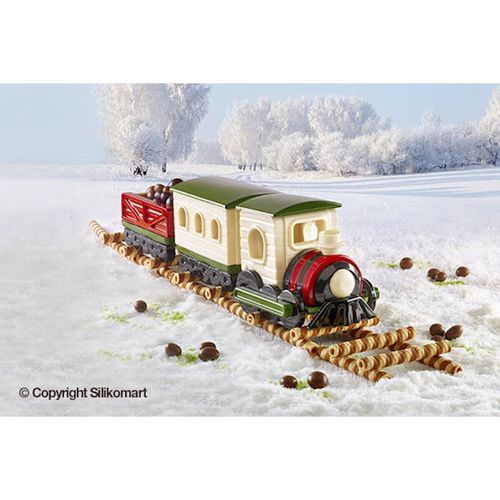 Forma Silicone Trem Gourmet Molde Confeitaria Silikomart